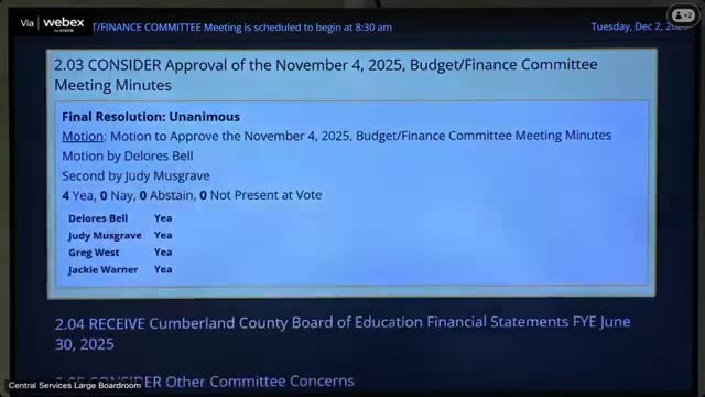 Cumberland County Schools receives clean audit for fiscal year ending June 30, 2025