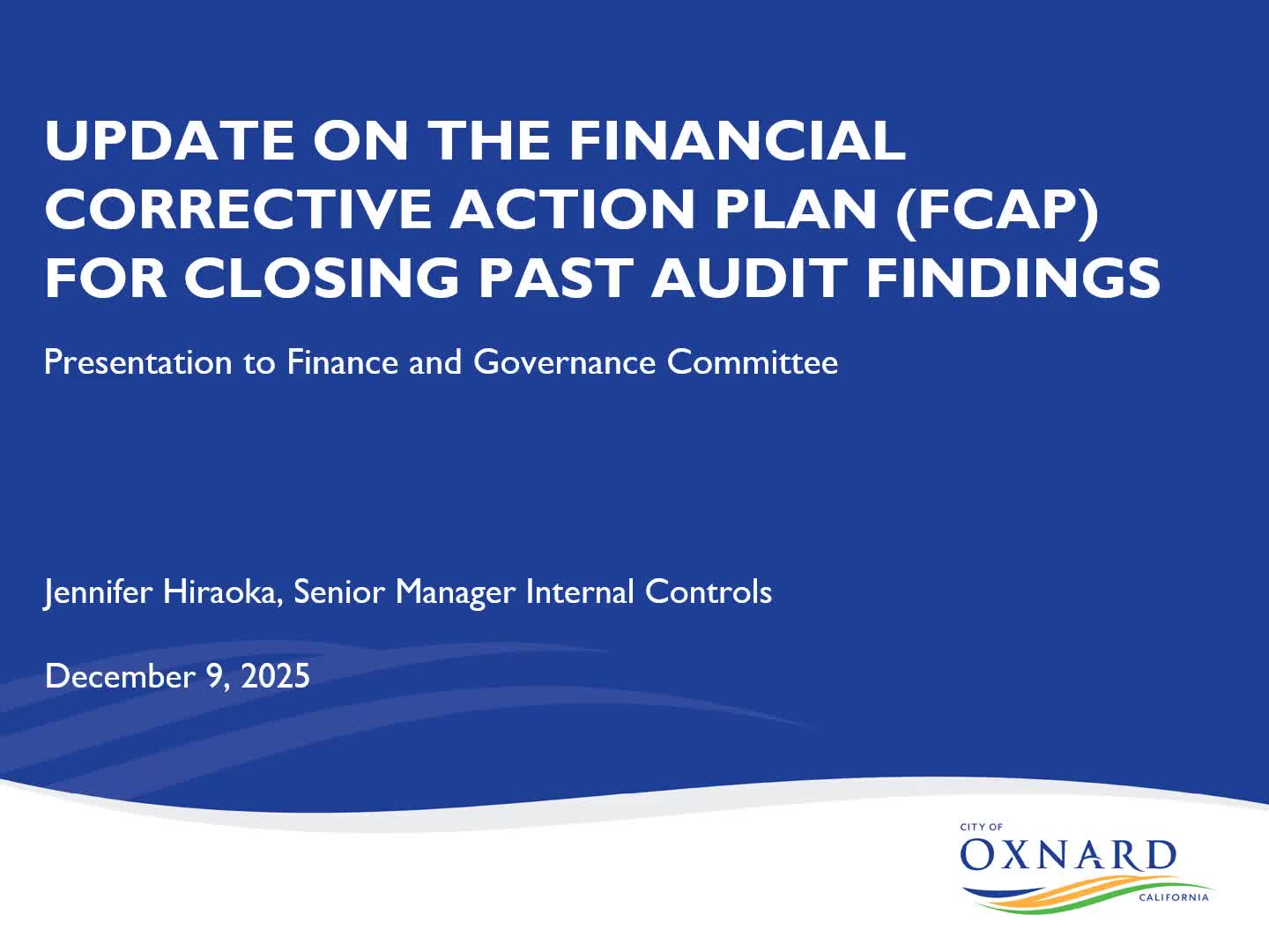 Oxnard reports progress on financial corrective actions; five audit findings remain