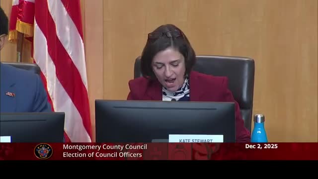 Natalie Fani Gonzales elected Montgomery County Council president; Marilyn Balcom chosen vice president
