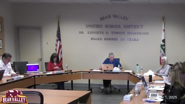 Bear Valley Unified approves first interim financial report showing planned deficits, grant risks
