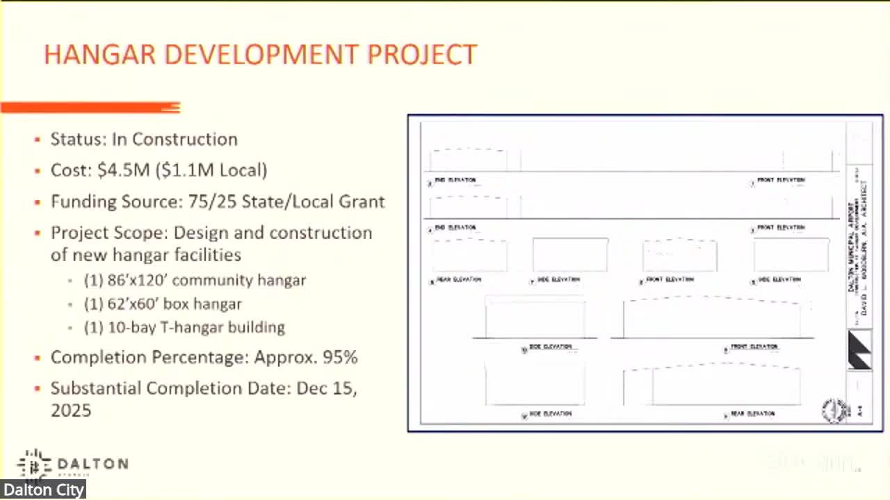 Dalton airport adds hangars and advances taxiway rehab; airfield lighting project set to begin in 2026