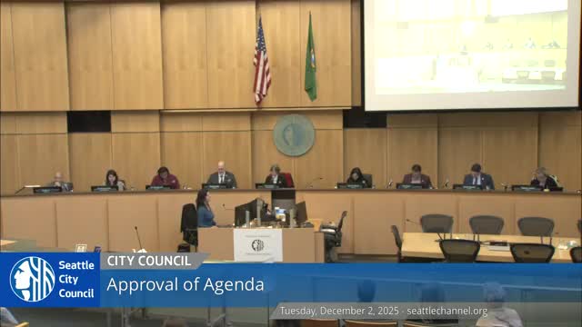Seattle City Council adopts consent calendar unanimously