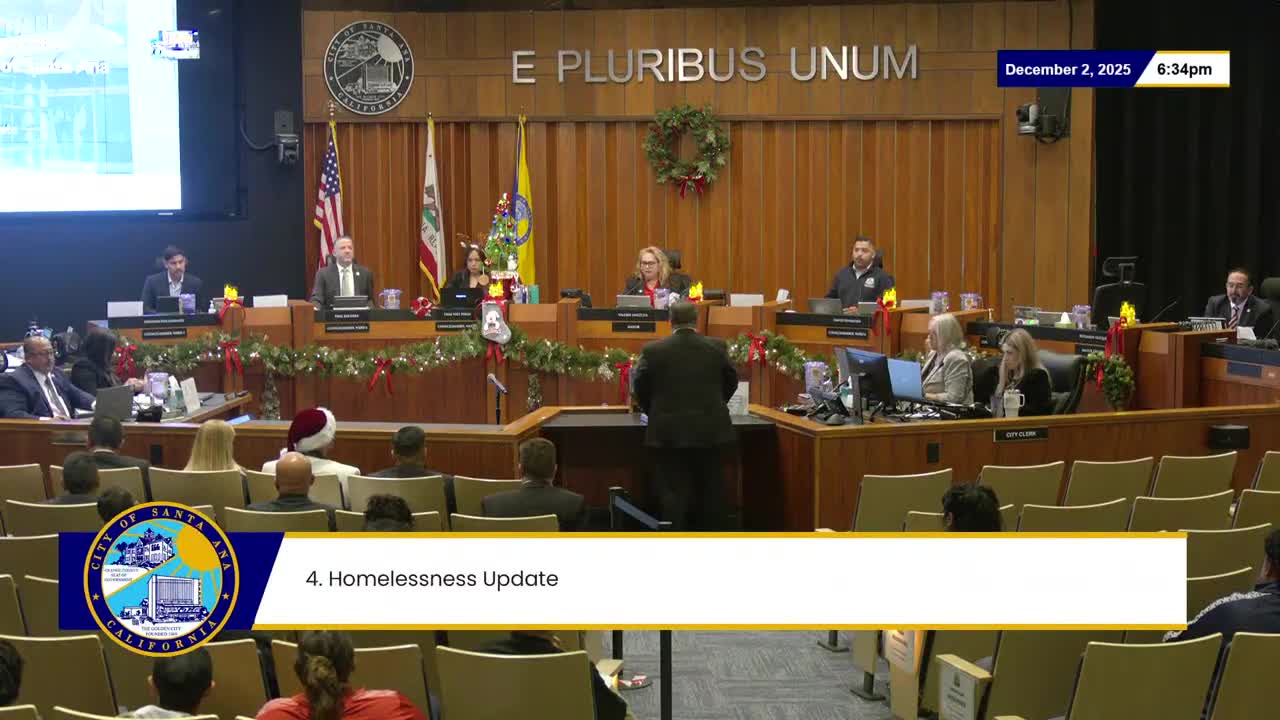 Santa Ana reports decline in street homelessness, council presses staff on shelter limits and services