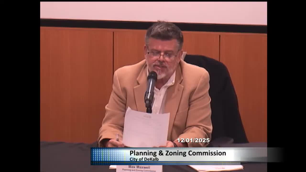 DeKalb planning commission recommends annexation and rezoning for 560‑acre "Project Vector" data‑center campus
