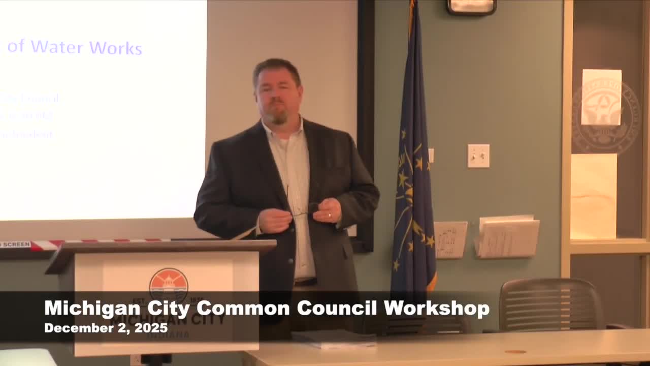 Michigan City water superintendent outlines roughly $50.5 million bond plan and three‑year rate increase