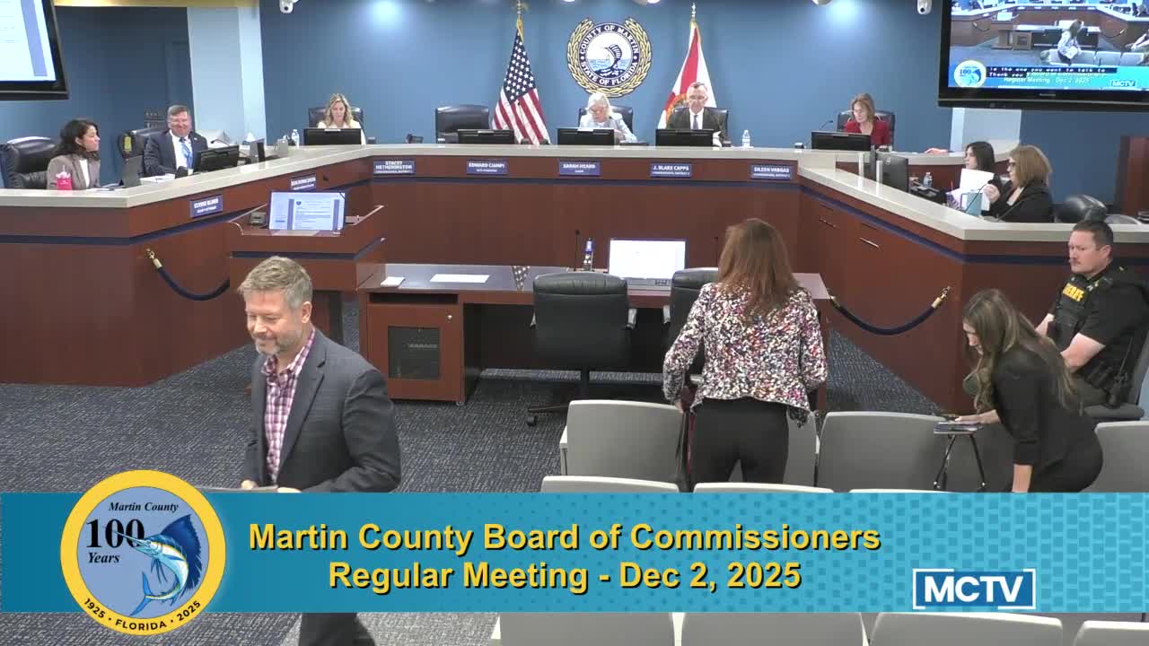 Martin County accepts expedited review of unsolicited P3 for public-works facility; commission votes 3–1