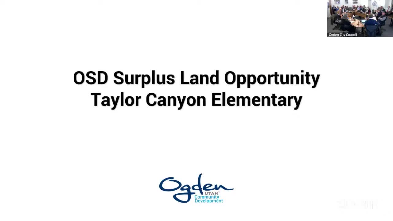 Council hears city staff on Taylor Canyon Elementary surplus site; intent letter is first step