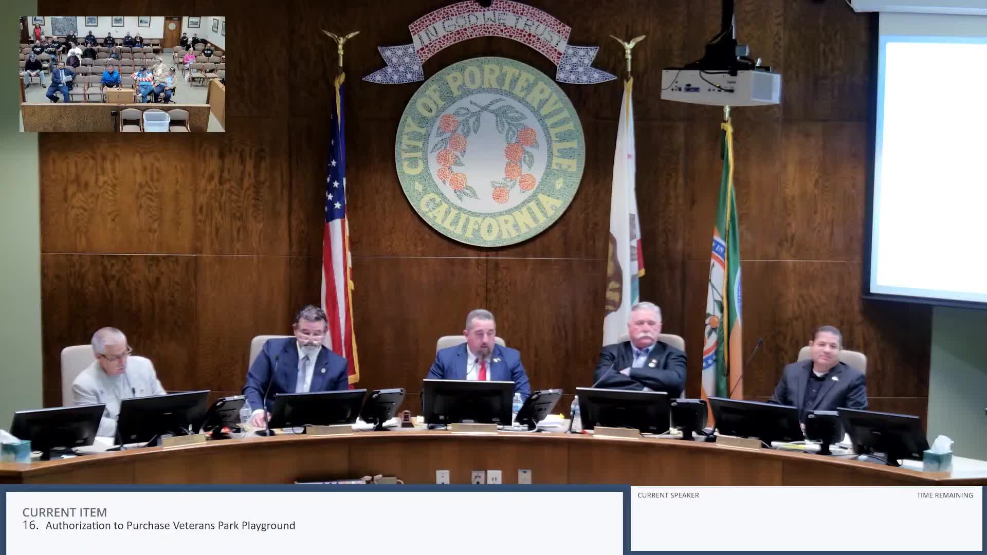 Porterville council approves Battleship‑themed Veterans Park playground over library funding objections