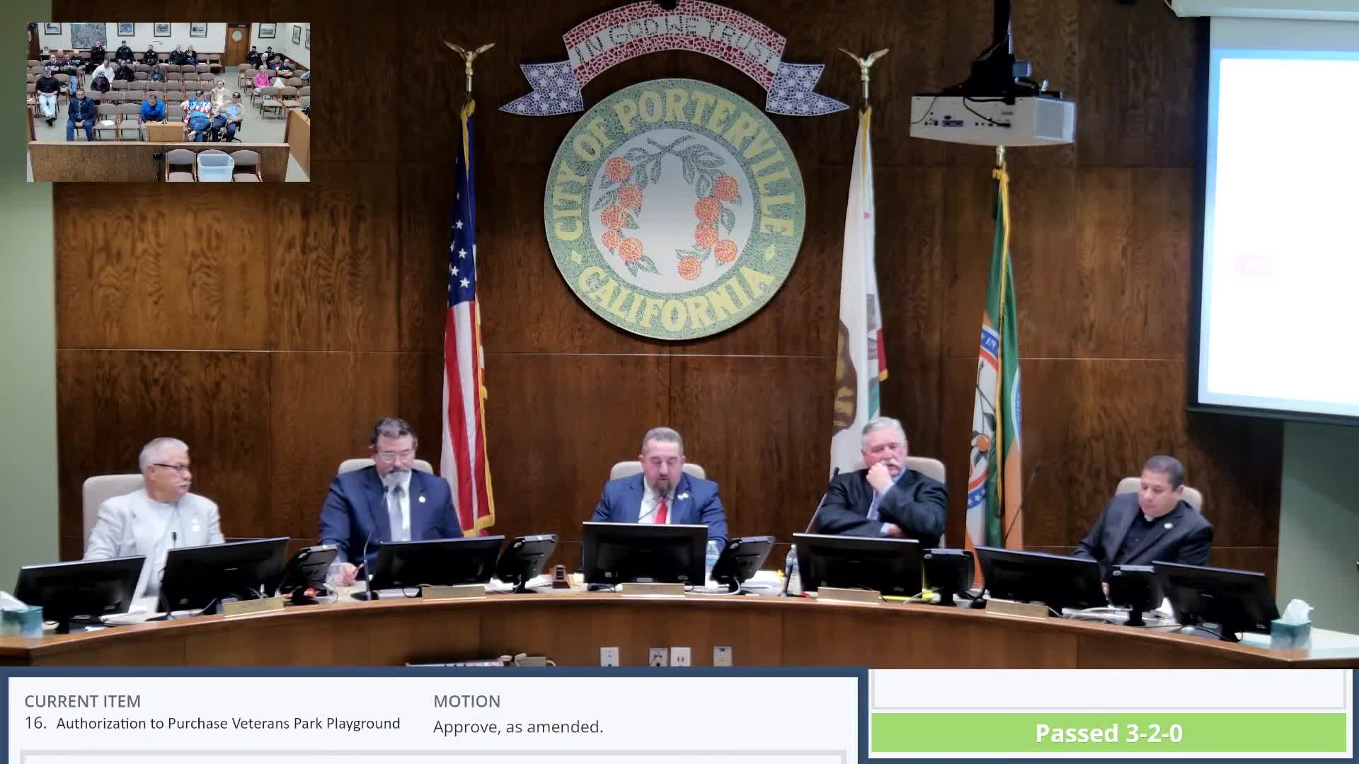 Porterville council authorizes City Hall flag‑replacement program with minor amendments