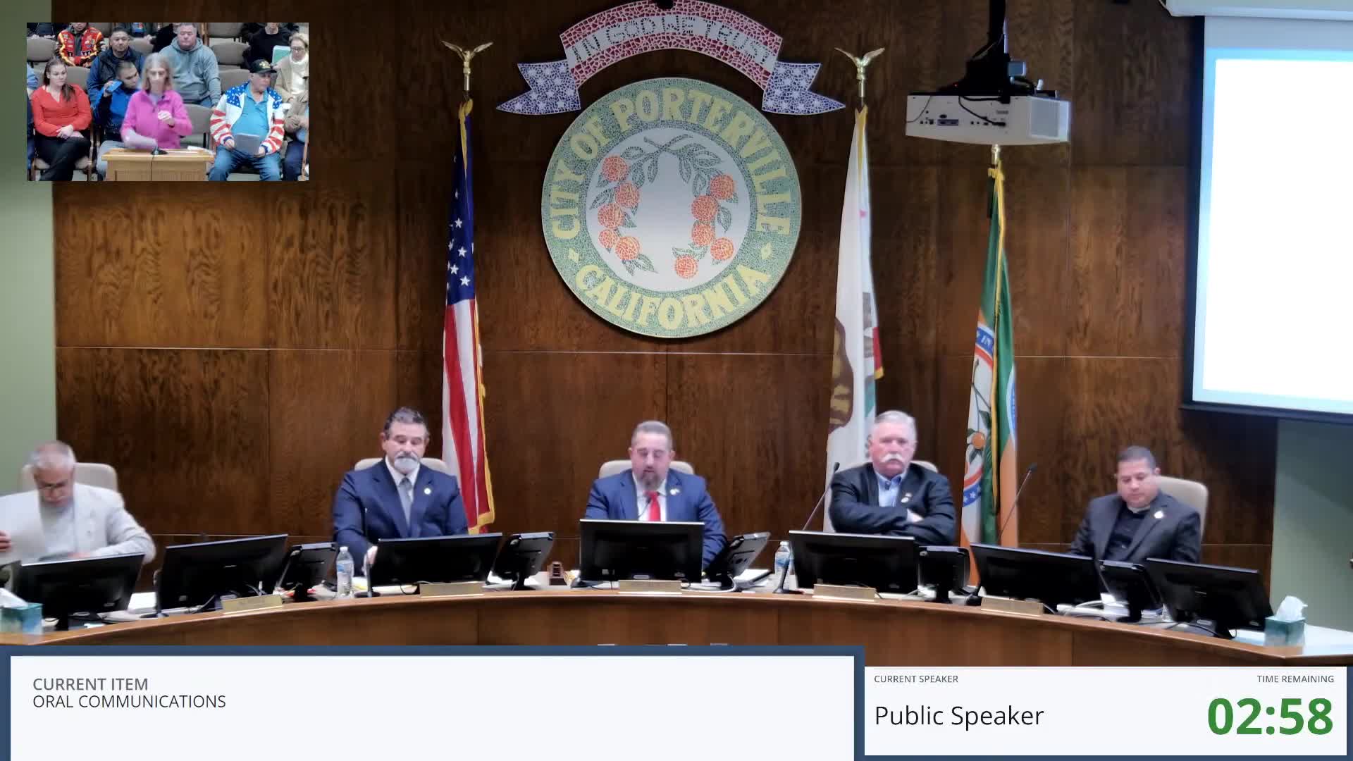 Residents press Porterville council on library delays, flag choices and council conduct