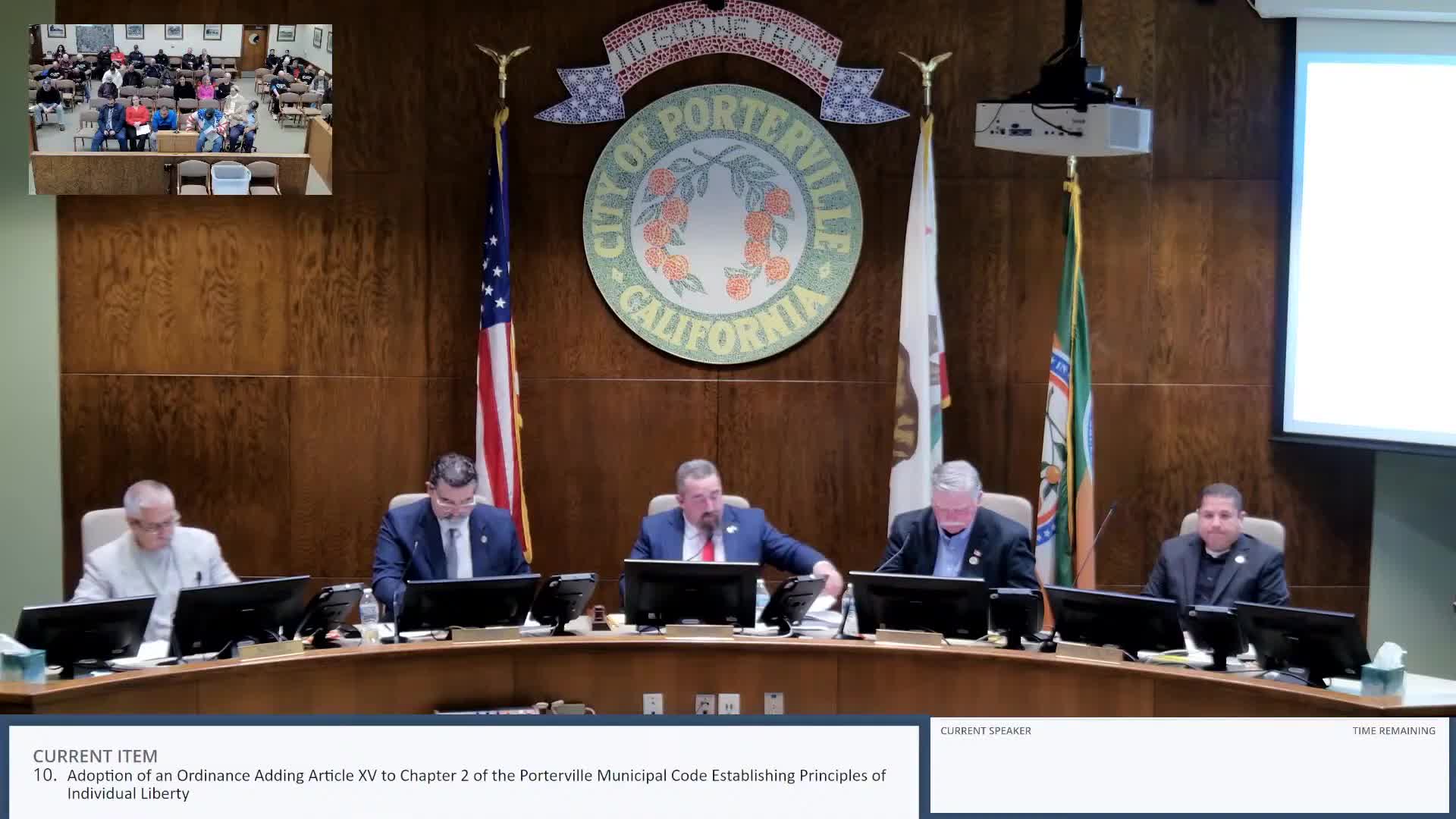 Porterville council advances ‘Commitment to Individual Liberty’ ordinance after contentious hearing