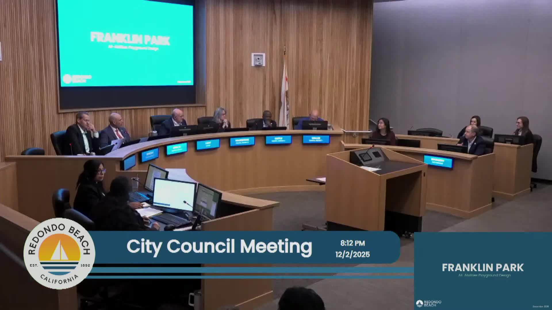 Council approves design and funding plan for Redondo Beach all‑abilities playground at Franklin Park