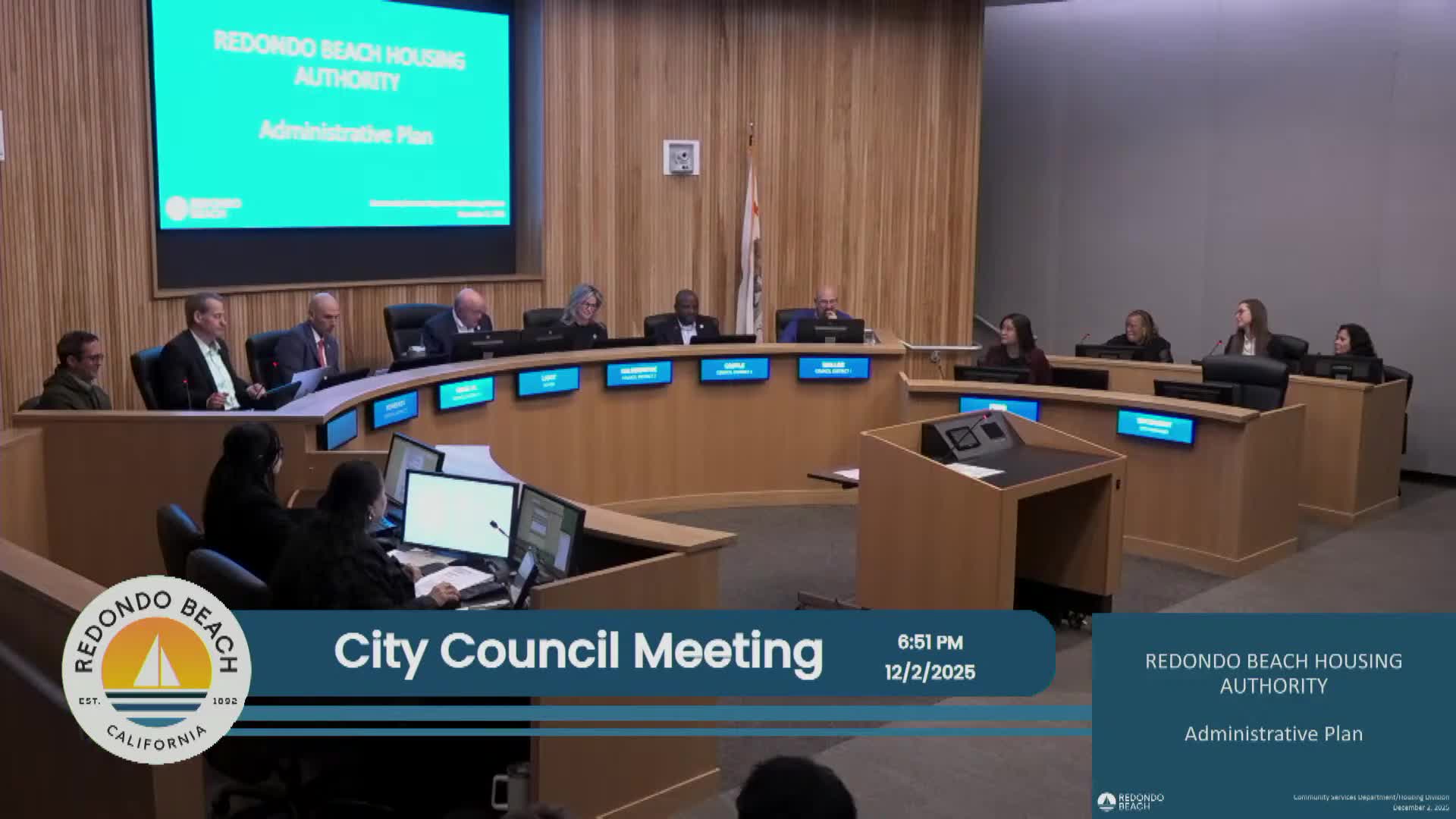 Redondo Beach housing authority delays adoption of administrative-plan changes tied to HUD rules and shortfall