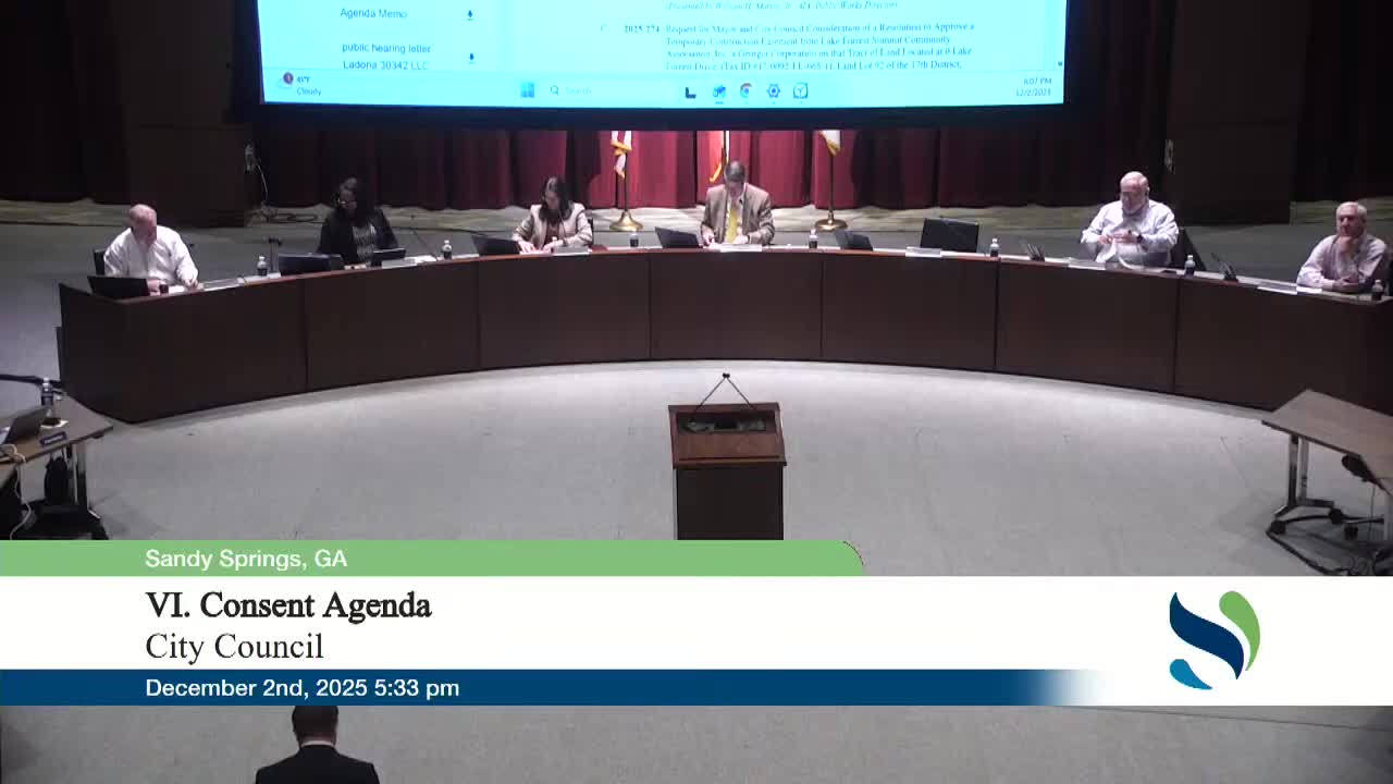 Sandy Springs council hears clean FY2025 audit; no findings reported