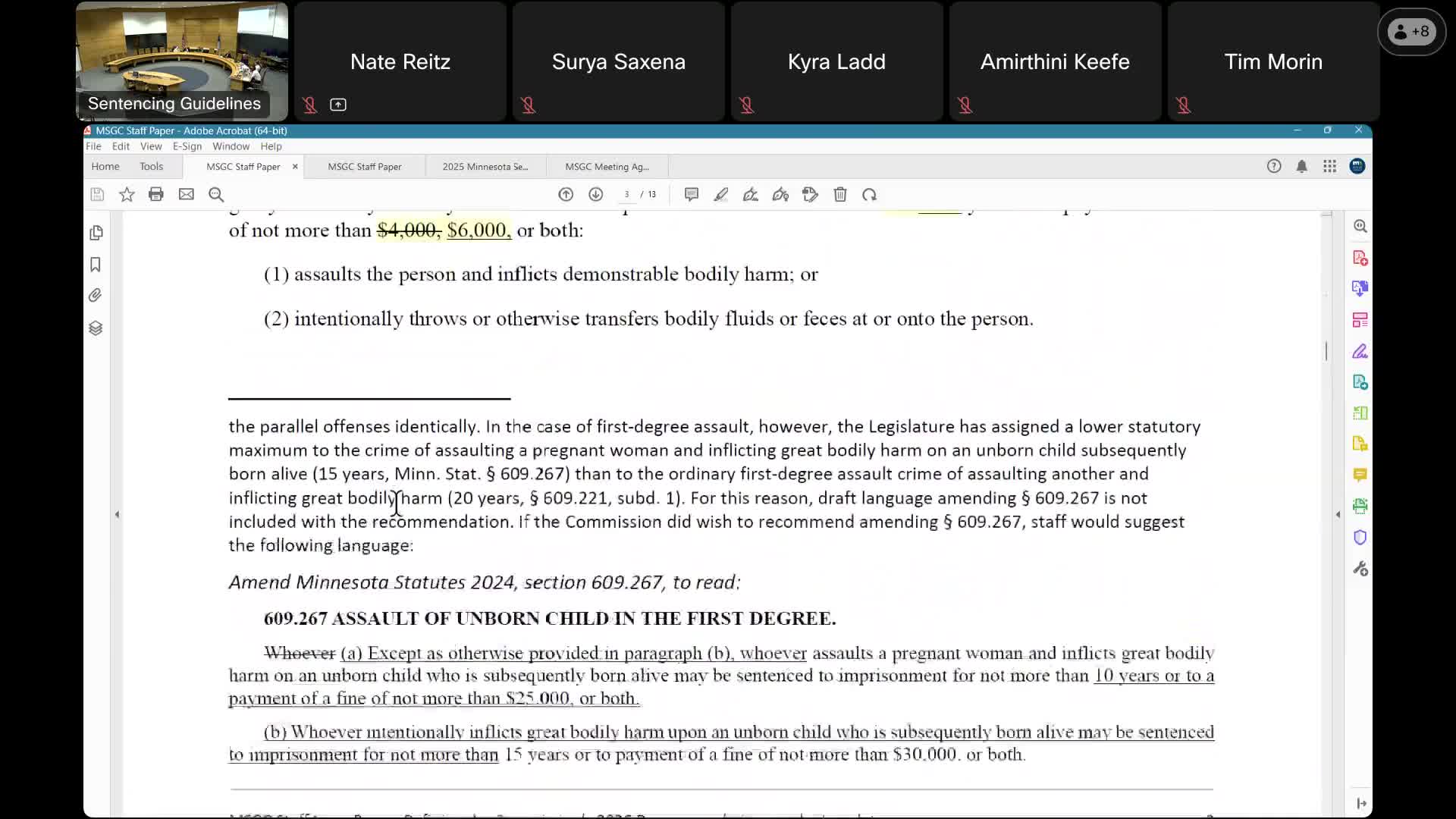 Commission debates whether to recommend specific statutory maximums and scope of DWI‑aligned changes