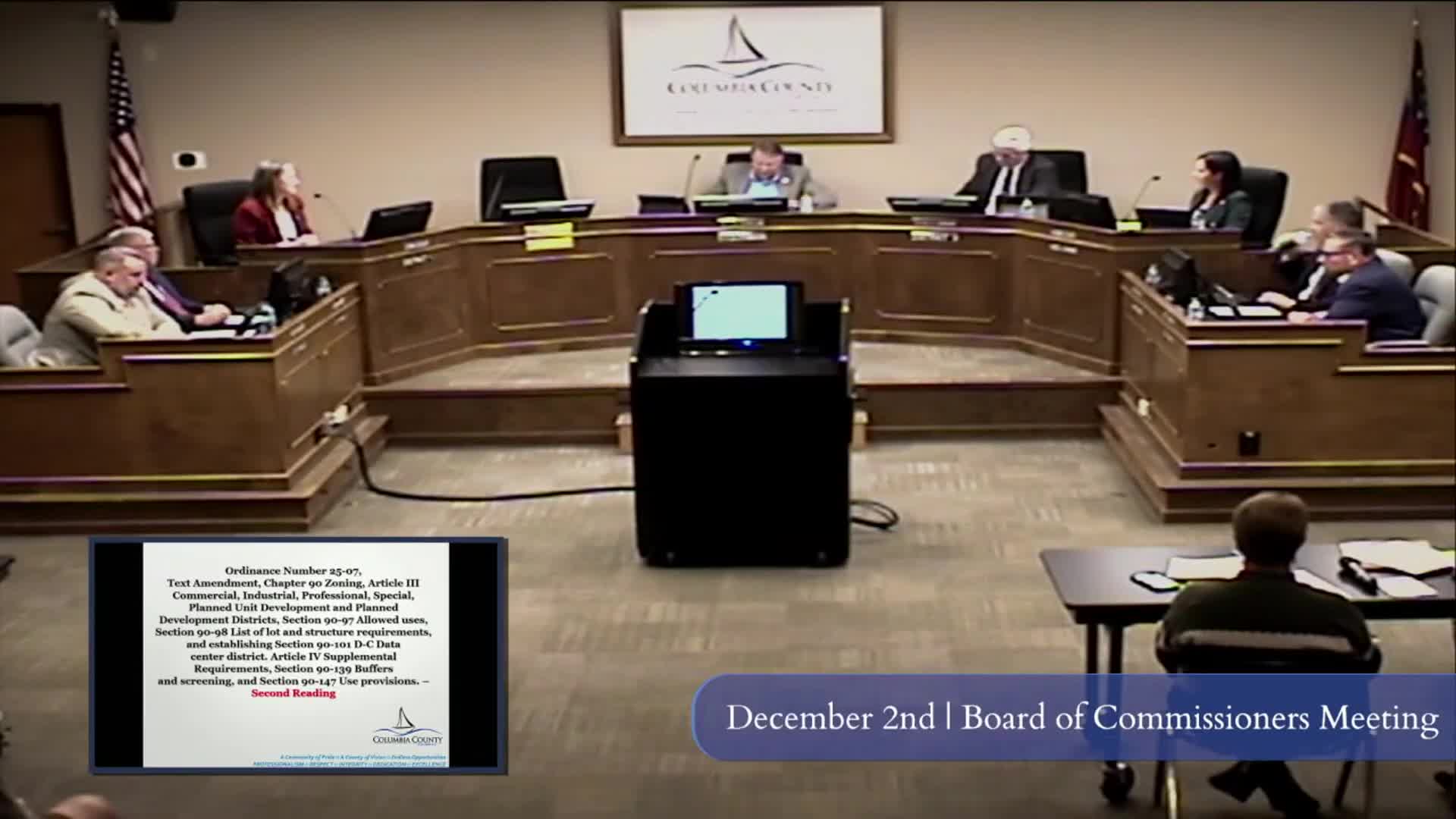 Votes at a glance: Columbia County board approves ordinances, rezoning, easements and road transfers