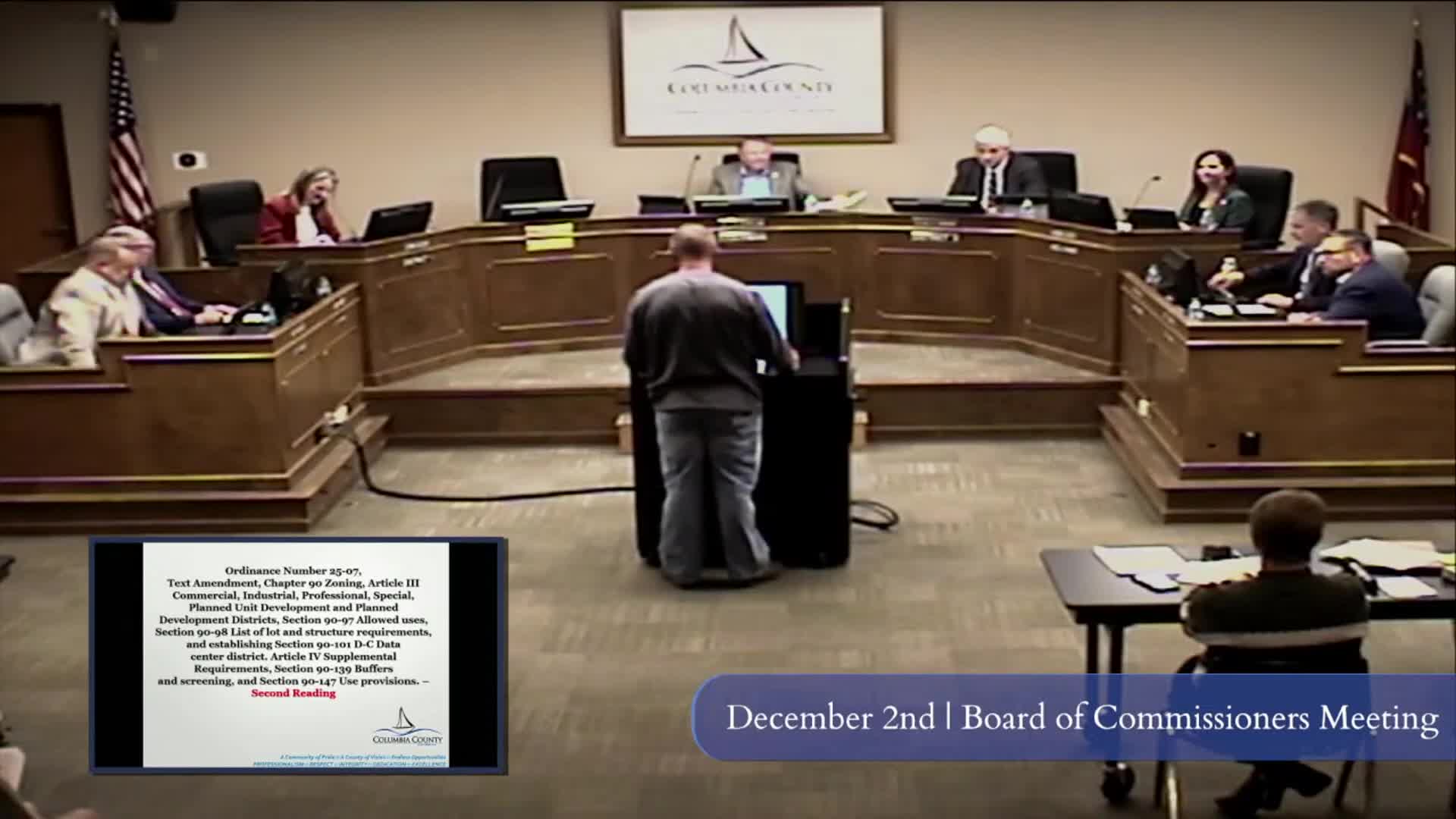 Columbia County approves data‑center zoning despite public concern over noise, water and transparency