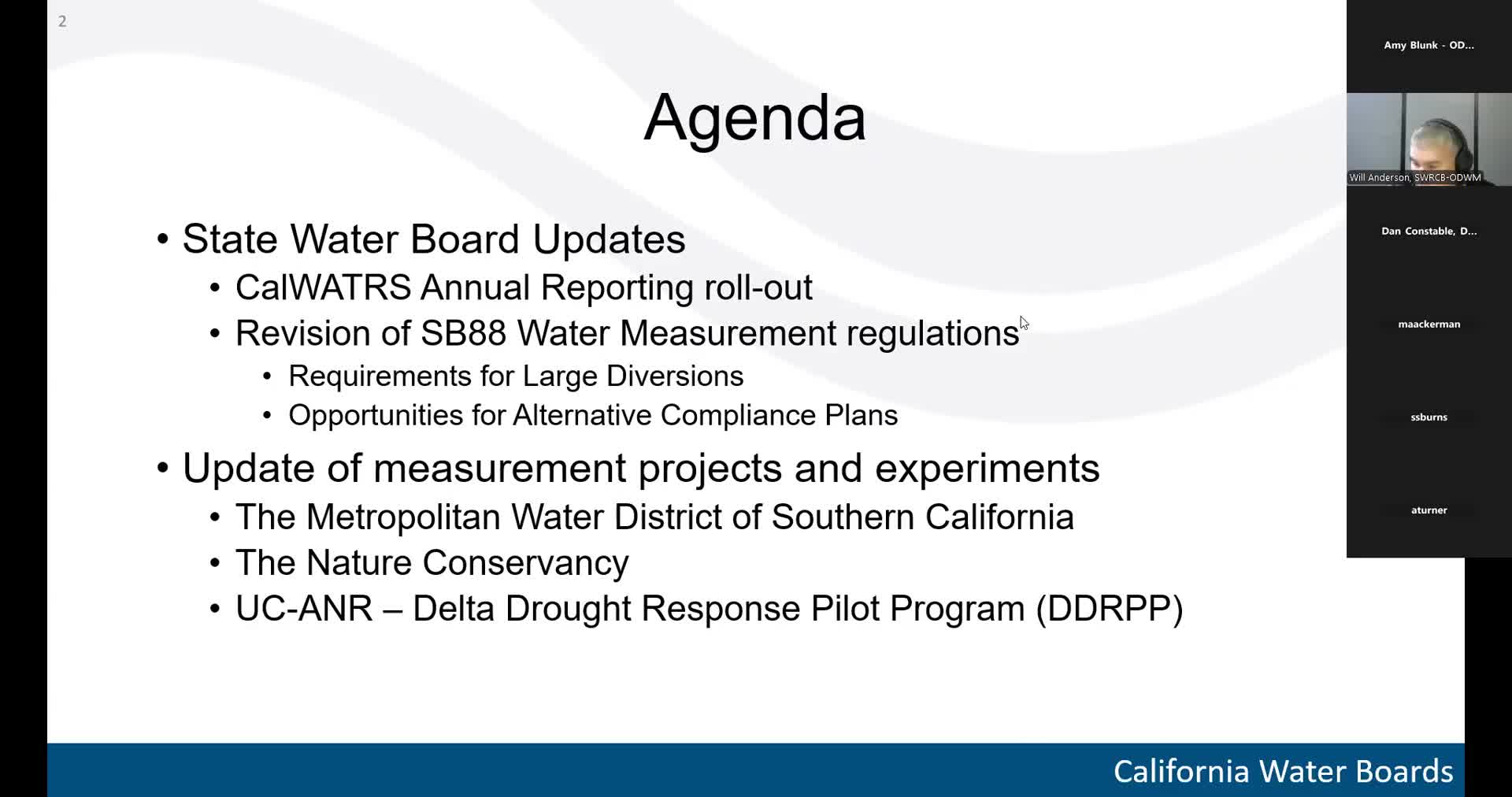 Delta Watermaster group walks users through Cal Waters rollout, flags SB 88 timelines for 2027
