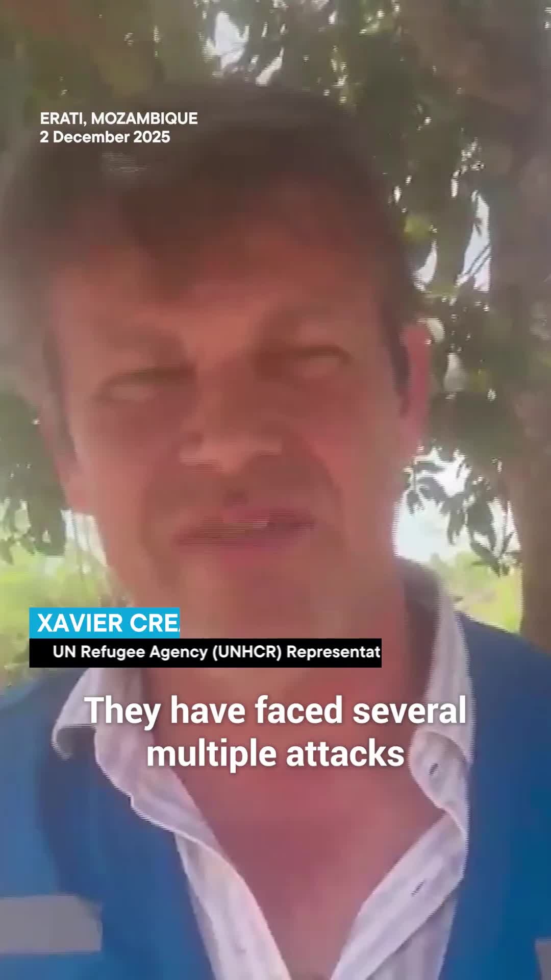 Speaker reports intensified attacks and mass displacement in Erati, northern Mozambique