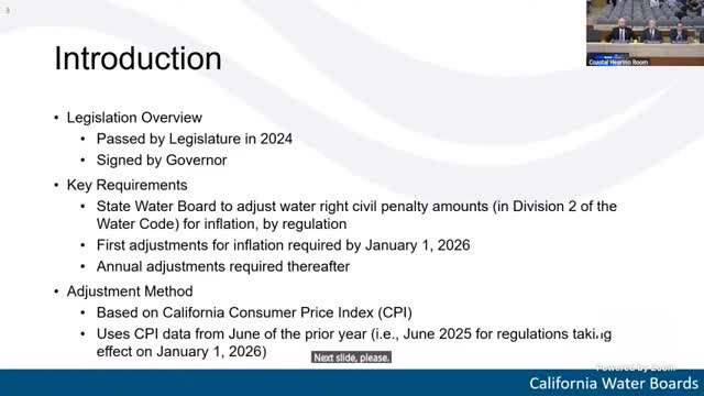 Board finalizes AB 460 penalty adjustments, explains CPI-based rounding rules