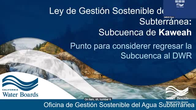 State Water Board returns Kaweah/Cahuilla Subbasin to DWR after GSAs address deficiencies