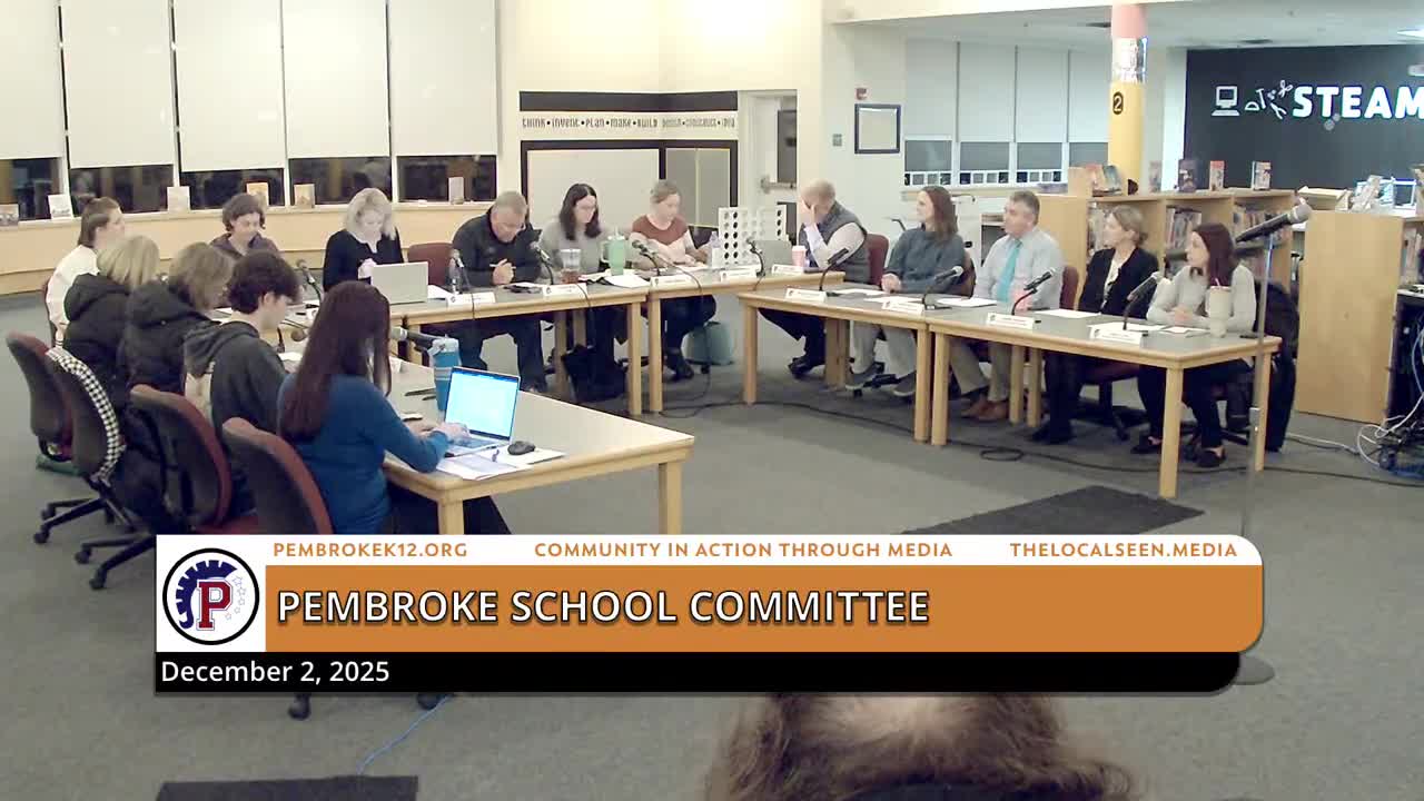 Pembroke superintendent previews FY27 maintenance-of-effort budget, flags bargaining and SPED uncertainties