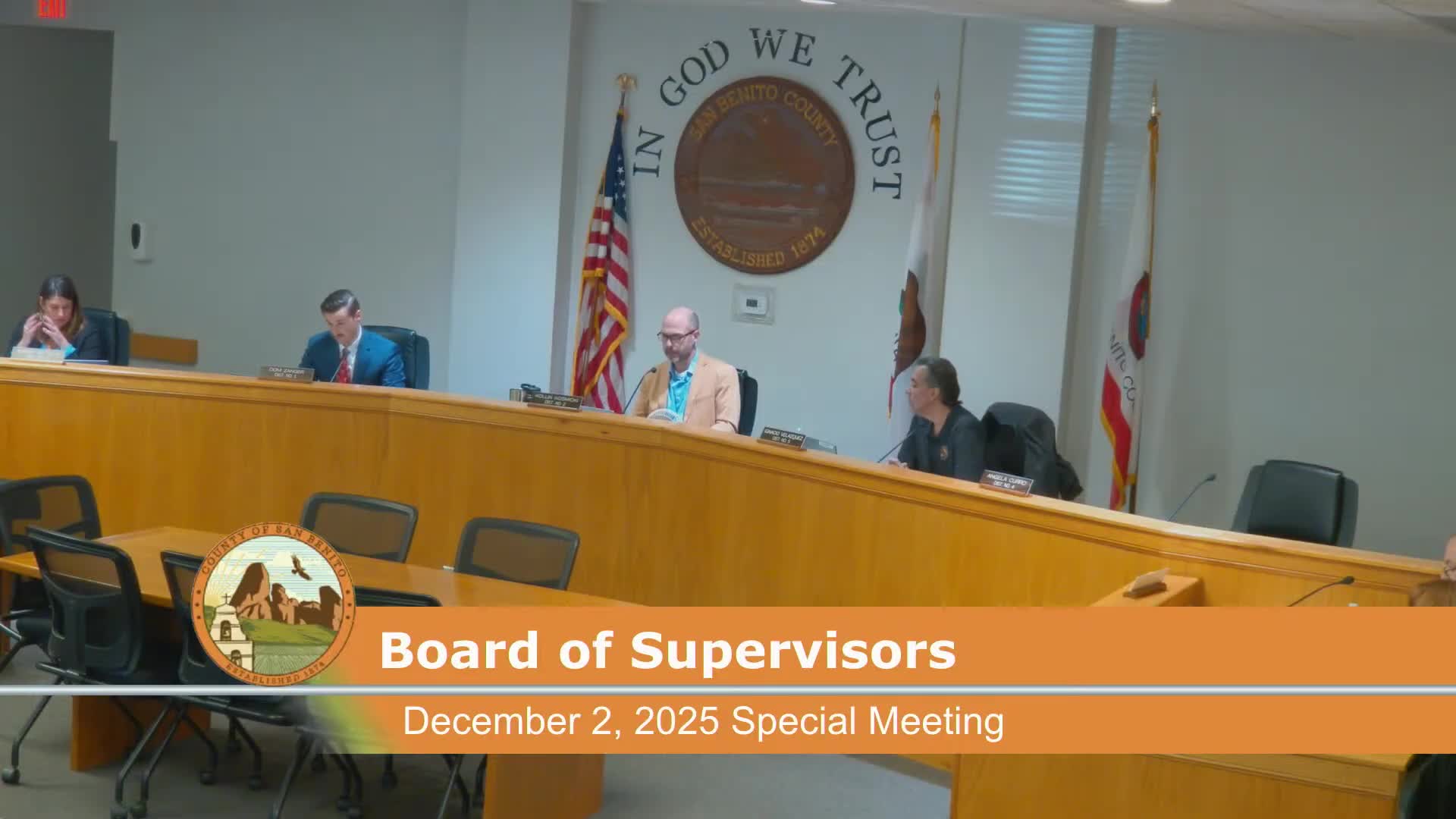 Board approves county holiday closure schedule for late December and early January