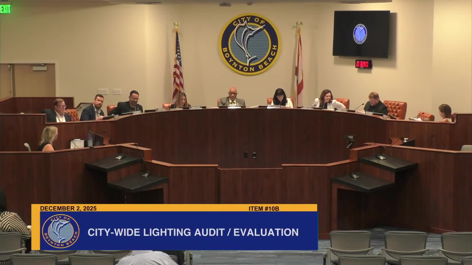 Boynton Beach commission directs citywide street‑lighting feasibility study after staff reports 5,700 city poles and hundreds malfunctioning