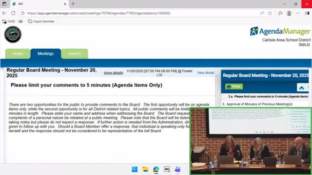 Board approves routine finance, curriculum and policy items; settles one case