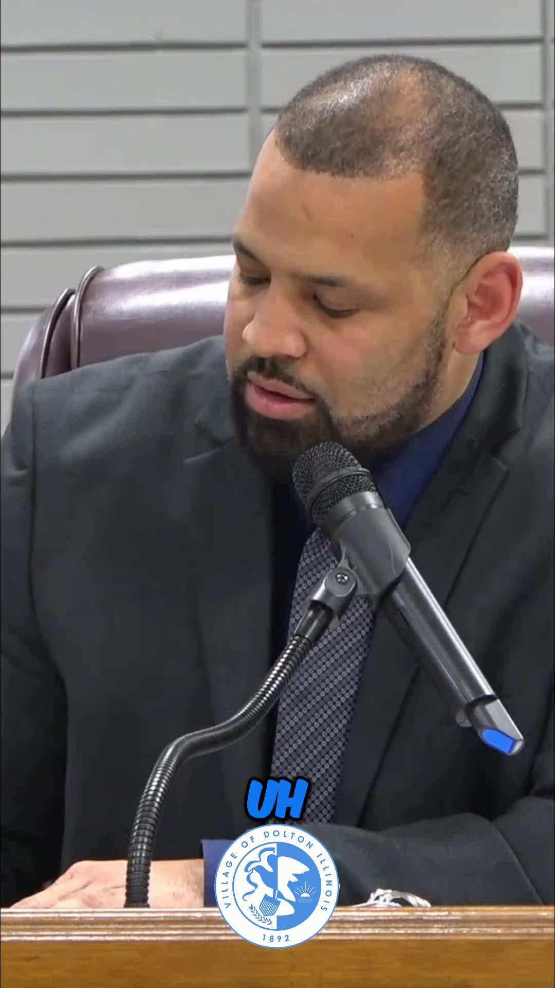 Village of Dolton official opens meeting, requests executive session on employee matter and legal updates