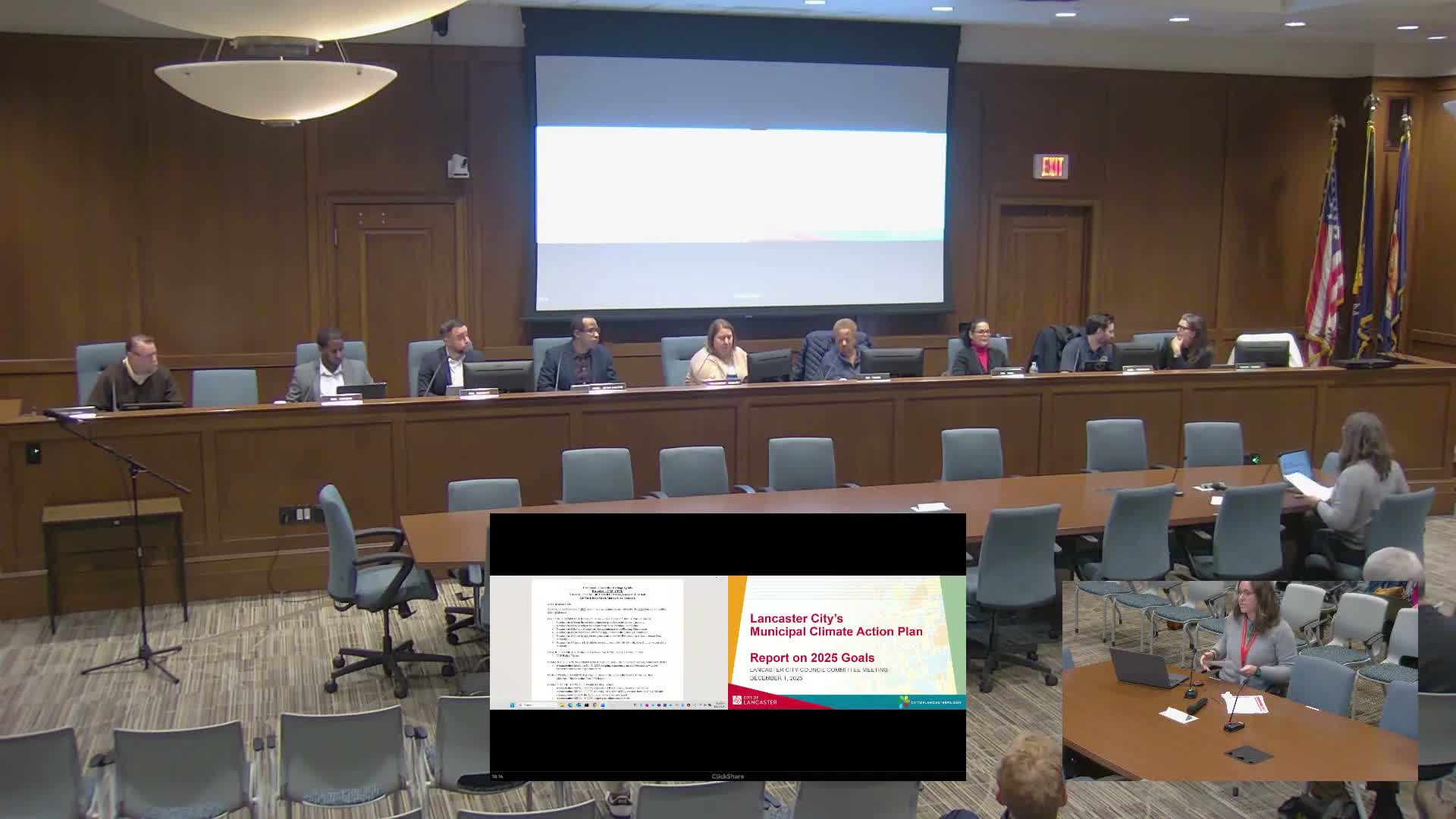 Deputy director outlines Lancaster's 2025 municipal climate action progress and recommends new commission