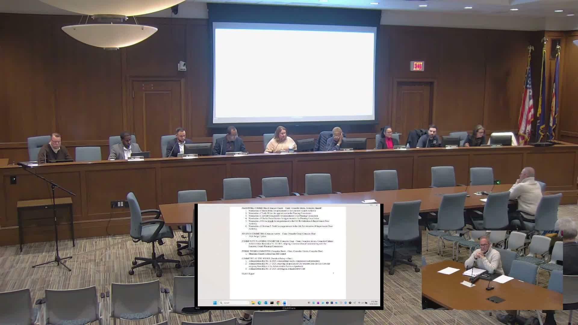 Committee forwards 70‑page administrative code, including phased ethics enforcement, to full council