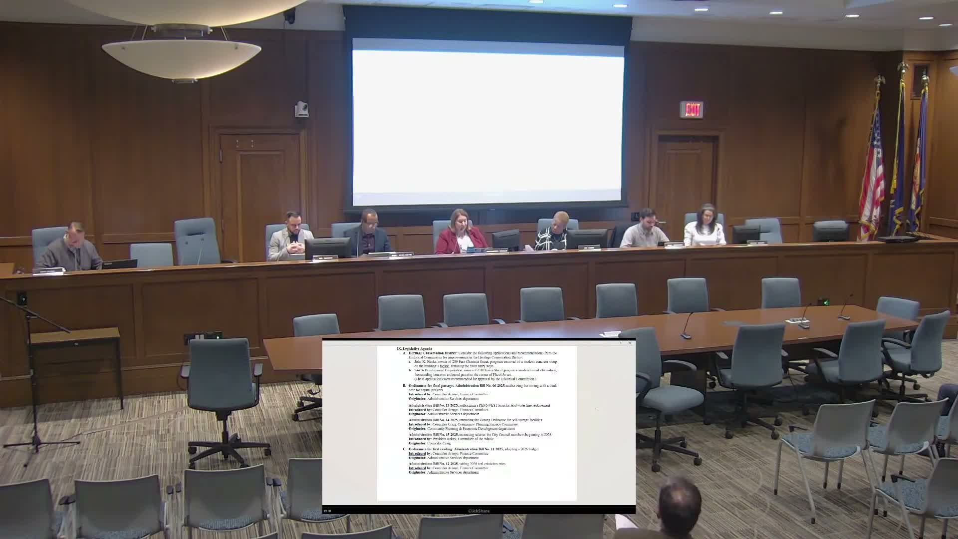 Council advances 2026 budget on first reading, sets millage first reading; approves council pay increase