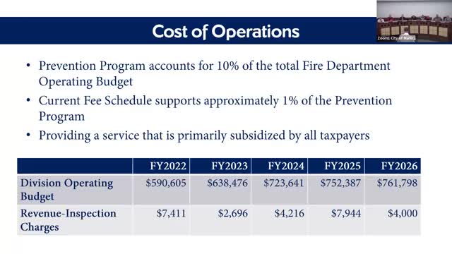Marion fire chief proposes $300 initial commercial inspection fee; council asks for tiers and data first