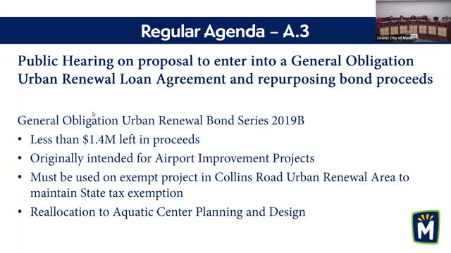 Marion council repurposes $1.4 million in urban renewal bond proceeds for local projects