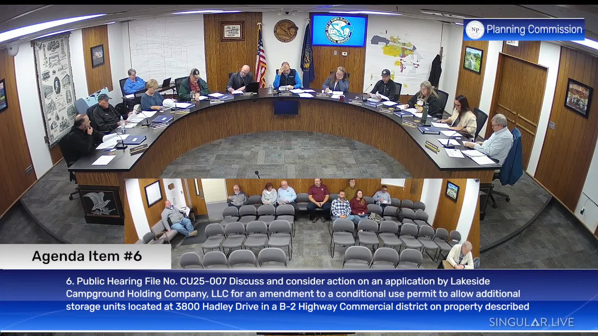 Commission recommends conditional-use amendment to add four RV storage buildings at Lakeside Campground