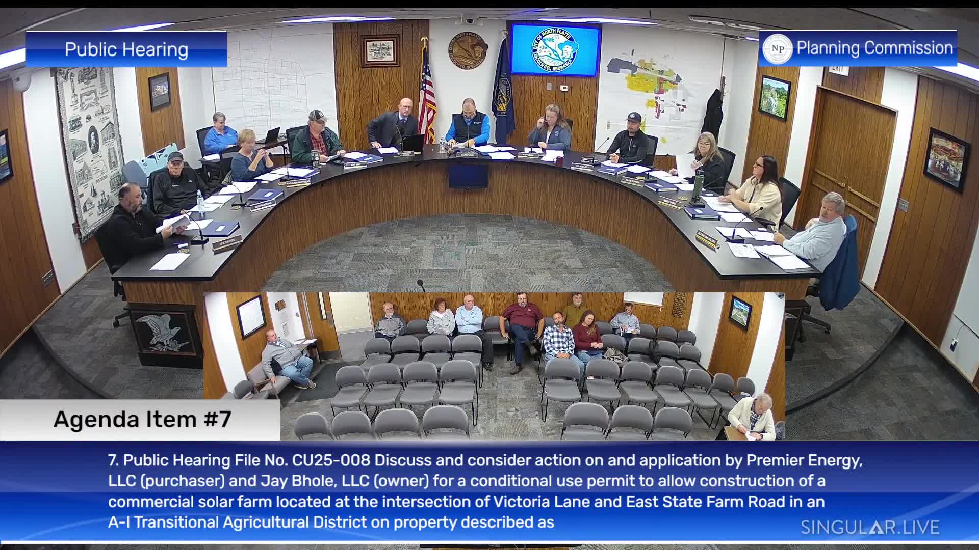 Planning commission recommends conditional-use permit for commercial solar farm near Victoria Lane and State Farm Road