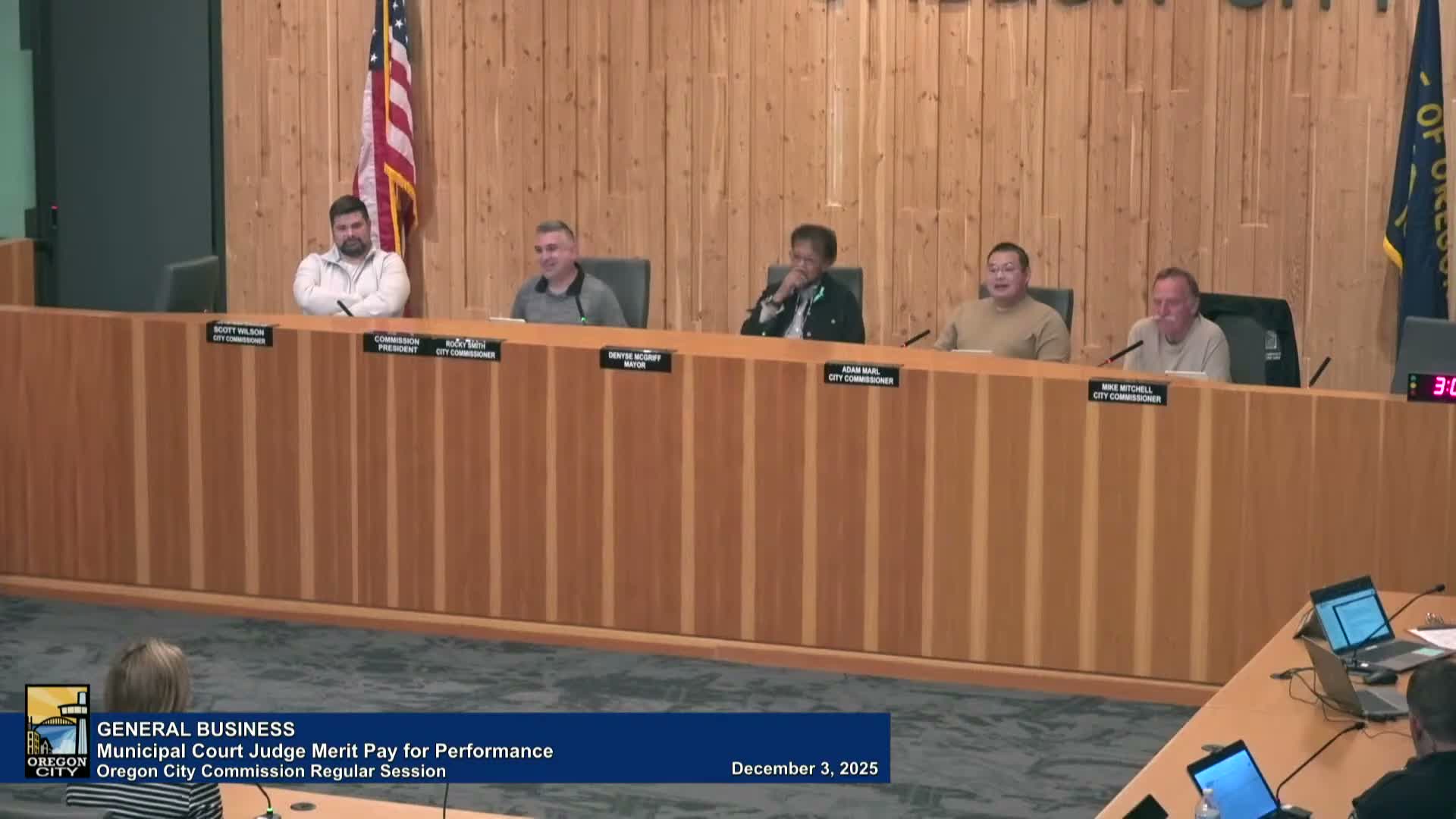 Oregon City approves one-time 5% merit payment for municipal court judge