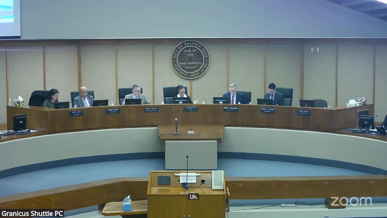 Baldwin Park adopts remote‑meeting disruption policy to comply with SB 707