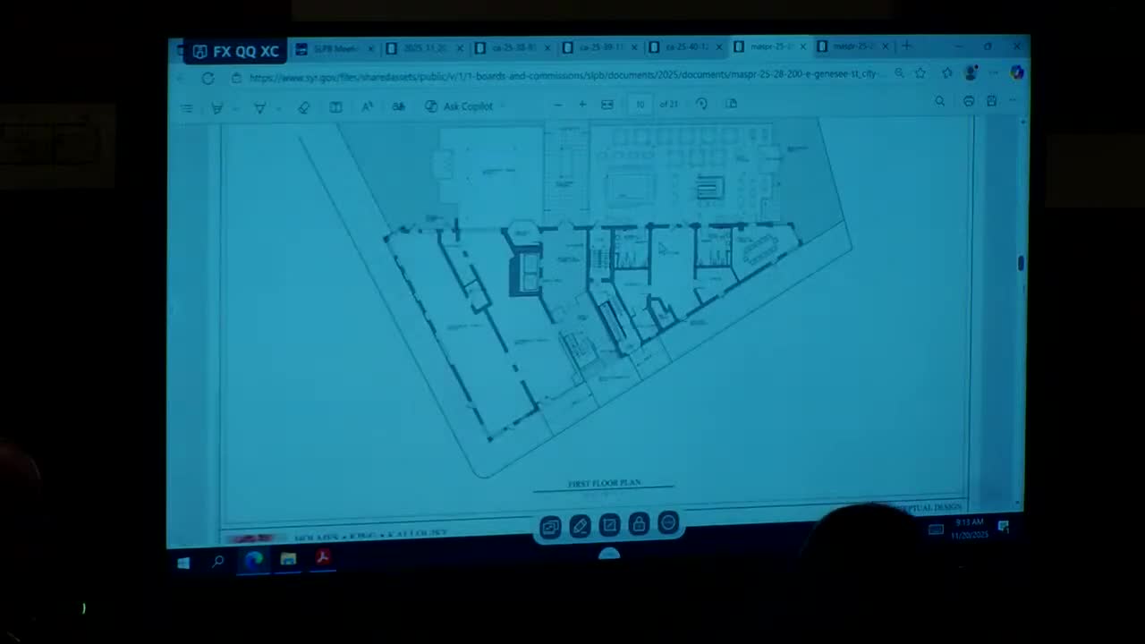 Board reviews conceptual plan to convert former City Hall Commons at 200 E. Genesee into mixed use