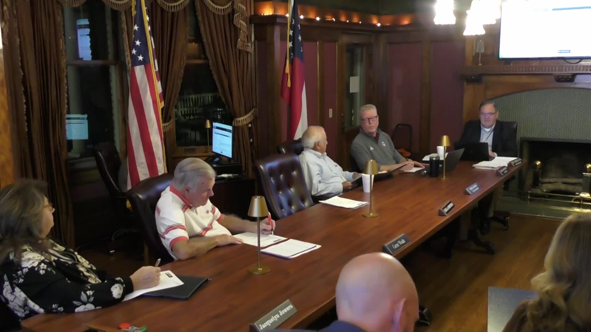 Board reviews custodian supplement, insurance-funded furniture replacement and schedules; moves into executive session