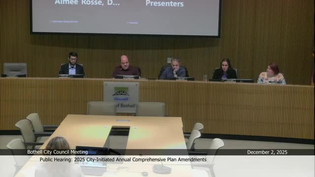 Bothell council approves mid‑biennium budget amendments; staff presents economic vitality update