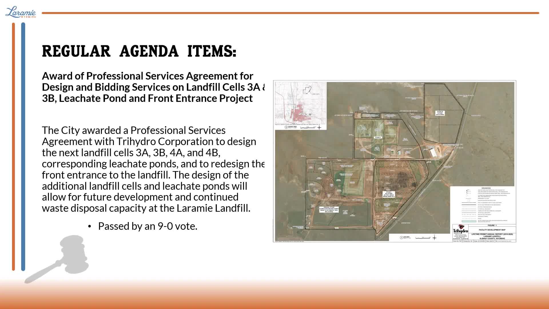 Laramie City Council approves landfill design, tank repairs and consent items in unanimous votes
