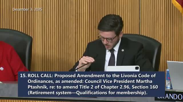 Council refers proposed retirement-system changes to finance committee after recusals and resident concern