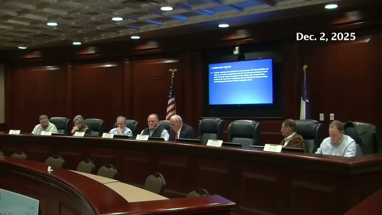 Granbury council OKs contracts and change order to advance $100M water project, accepts state grant steps