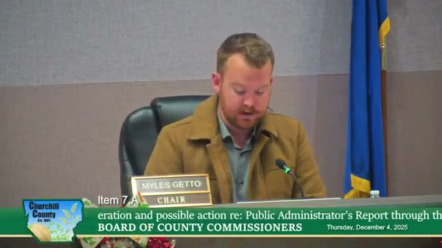 At-a-glance: Churchill County commissioners approve parcel maps, planning appointment, nonprofit funding and routine contracts