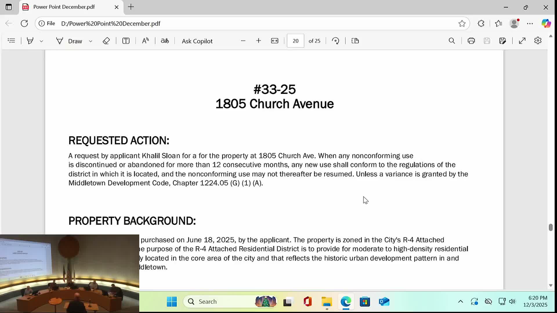 New owner asks BZA whether nonconforming use at 1805 Church Ave can continue