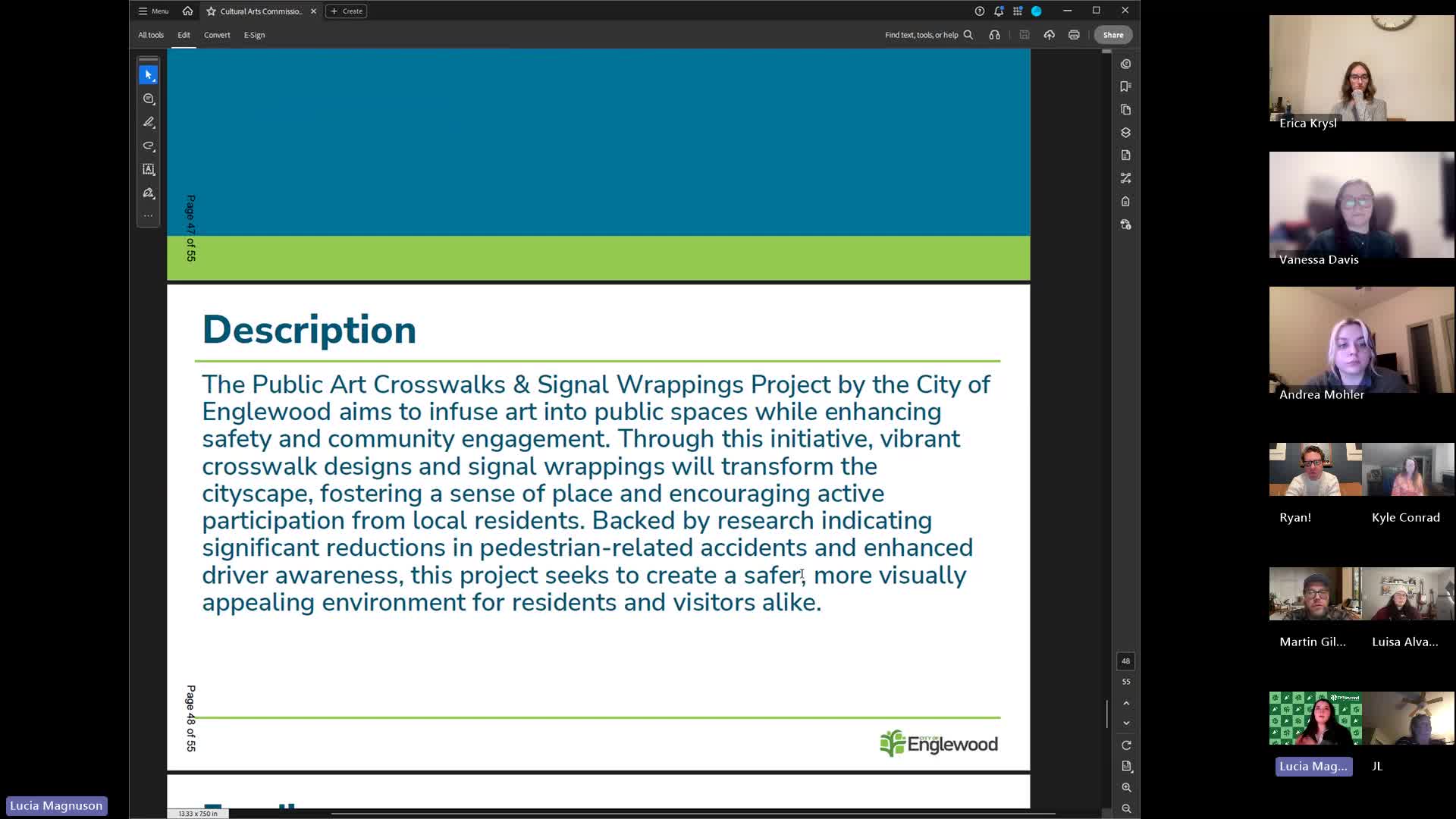 Commission recommends broadening crosswalks/wraps fund to support wayfinding and placemaking