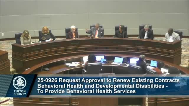 Commission renews $15.86M behavioral‑health network contracts; staff report expanded services and school‑based coverage