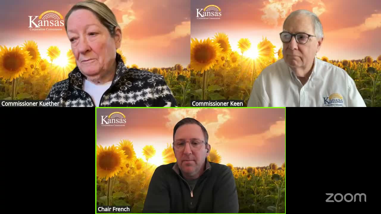 Kansas Corporation Commission approves 16-item consent agenda, adjourns Dec. 4 meeting